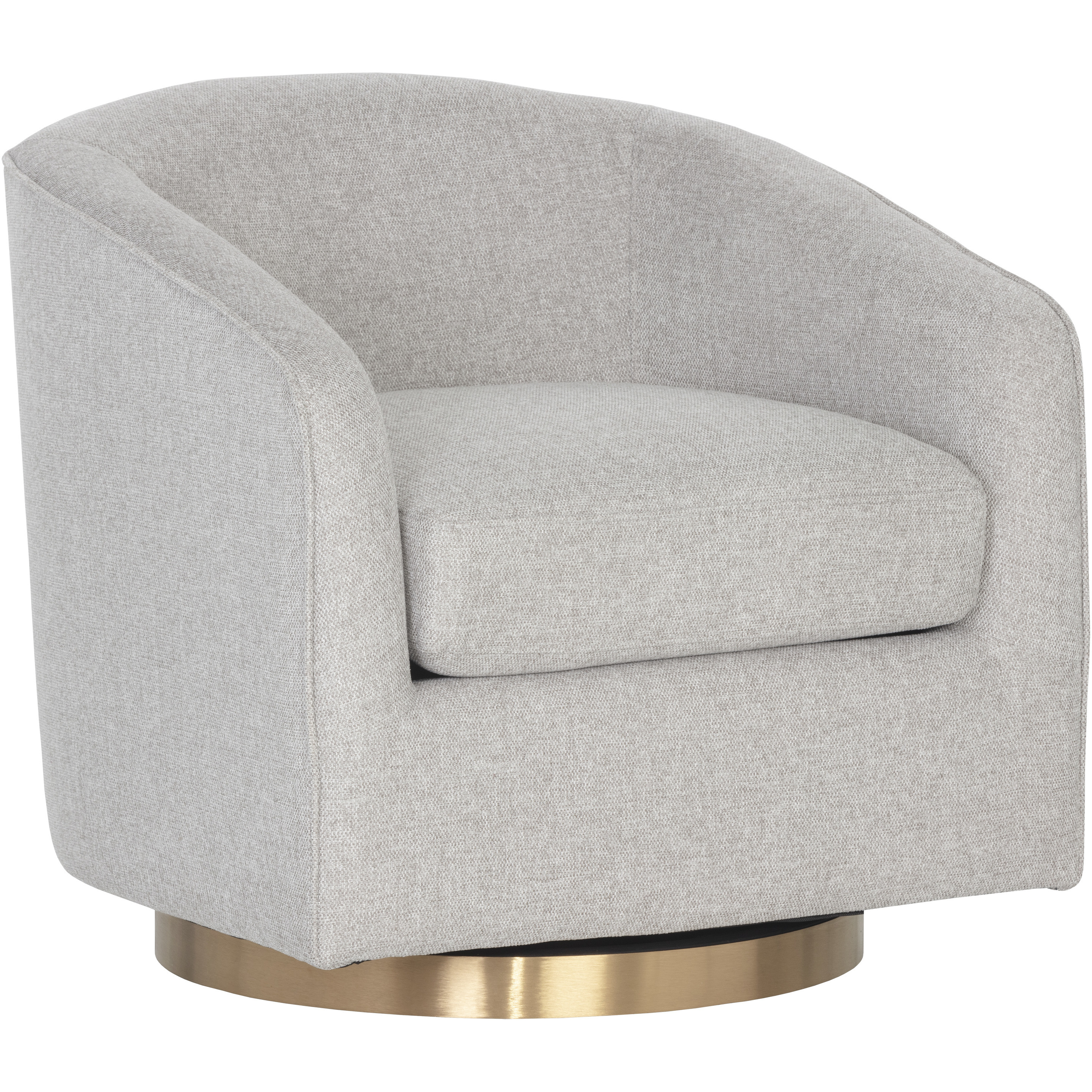 Hazel Gold / Belfast Heather Grey Swivel Lounge Chair, Swivel